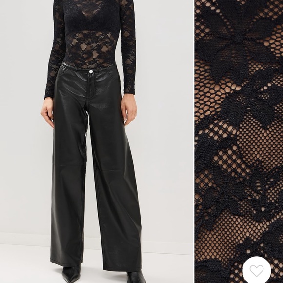 Fleur du Mal Black Le Stretch Thong Bodysuit - Picture 3 of 4